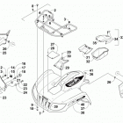 ATV 550 XT EFT BLUE Передний багажник крыло и фара