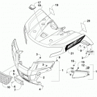 ATV XR 700 XT RED Front body panel and headlight assemblies