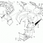 ATV XR 700 XT EFT BLACK Rear rack, body panel, footwell, and taillight ass...