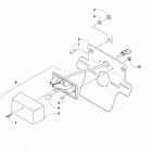 TRV 700 T3S RED License plate holder assembly