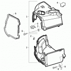 ATV 90 2X4 UTILITY RED Engine shroud assembly