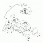 ATV 700 EFT RED Топливный бак