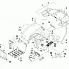 ATV 400 4X4 EFT GREEN Заднее крыло ,багажник и фонари