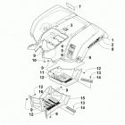TRV 700 LTD ORANGE Заднее крыло и подножки