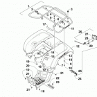 ATV 550 XT EFT BLUE Задний багажник ,крыло и подножки