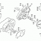 ATV 700 EFT RED Clutch  /  v-belt  /  magneto cover assembly