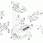 ATV 700 EFT RED Передний багажник крыло и фара
