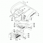 TRV 1000 XT ORANGE Заднее крыло и подножки