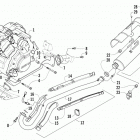 TRV 700 LTD ORANGE Двигатель и глушитель