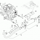 ATV 450 EFT RED Двигатель и глушитель