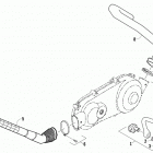 ATV 150 UTILITY RED Kick starter and cooling duct assembly