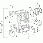 ATV 700 DIESEL GREEN Crankcase, crankshaft support, and oil filter asse...