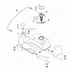 ATV 700 MUD PRO LTD BLACK Топливный бак