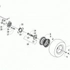 ATV 150 UTILITY RED Front wheel and brake assemblies
