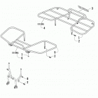 ATV 150 UTILITY RED Racks and bumper assembly