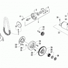 ATV 150 UTILITY RED Starter motor and oil pump assembly
