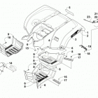 ATV 700 DIESEL EFT GREEN Заднее крыло и подножки