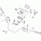 ATV 400 CR RED Handlebar and instrument assembly