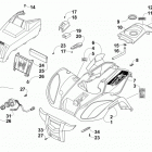 ATV 150 UTILITY RED Front body panel and headlight assemblies