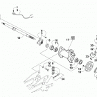 ATV 150 UTILITY RED Rear axle and brake assembly