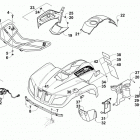 ATV 450 EFT RED Передний багажник крыло и фара