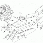 TRV 700 XT EFT GREEN Двигатель и глушитель