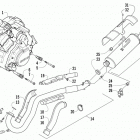 ATV 550 XT EFT BLUE Двигатель и глушитель