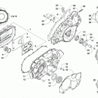 ATV XR 700 XT EFT BLACK Clutch  /  v-belt  /  magneto cover assembly