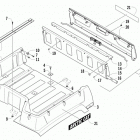 TBX 700 EPS RED Cargo box and tailgate assembly