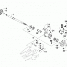 ATV ALTERRA 90 RED Rear axle and brake assembly