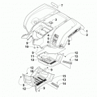 TRV 1000 LTD BLUE Заднее крыло и подножки