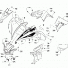 XC 450 EFI ORANGE Front body assembly