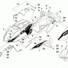 ATV 300 DVX EU GREEN Body panel and headlight assembly