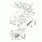 ATV 500 RED Задний багажник ,крыло и подножки