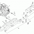 TRV 500 RED Двигатель и глушитель
