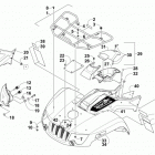ATV 500 RED Передний багажник крыло и фара