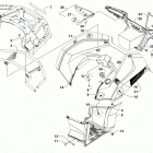 ATV XR 700 LTD BLACK Rear rack, body panel, footwell, and taillight ass...