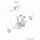 S17MBX6JSA/JEA 600 RACER/INTL Engine, piston and crankshaft - s17mbx6jsa  /  jea...
