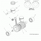800 SWITCHBACK ASSAULT ALL OPTIONS - S15CL8/CW8 Коленвал и поршни