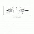 A15DAA32AA/AJ SPORTSMAN ACE 325 EFI Drive train, front half shaft