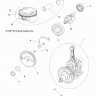 A15SAA32EH HAWKEYE 325 2X4 Engine, crankshaft, piston and balance shaft