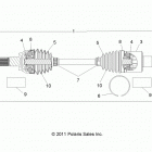 A16DAA57A5/A7/L2/E57A9/E57AM  ACE 570 EFI Drive train, rear half shaft (to 4  /  25  /  16)
