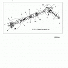 A16DAH57A1 ACE 570 EFI HD Drive train, front gearcase internals (to 1  /  4 ...