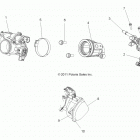 A16DAA57A5/A7/L2/E57A9/E57AM  ACE 570 EFI Engine, throttle body and fuel rail