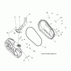 R15RNA57AA/AC/AR/E57AS RGR 570 EFI CREW Drive train, clutch cover and ducting