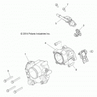 R15RUA57AA/E57AC RGR 570 EFI FULL SIZE CREW Engine, throttle body and fuel rail