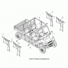R15RUA87/E87/YAA/ZAC RANGER CREW 900 ALL OPTIONS Body, side nets