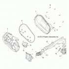 R15RUA57AA/E57AC RGR 570 EFI FULL SIZE CREW Drive train, clutch cover and ducting