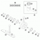 TE 125 ENGINE Коленвал и поршень