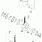 TE 300 ENGINE Коленвал и поршень